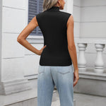 Nadorine Women's 2024 Mock Turtle Neck Sweater Vest