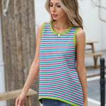 Nadorine Sweater Vest Women Crew Neck Sleeveless Tank Tops