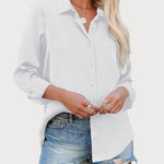 Nadorine Blouses for Women Silk Button Down Shirts