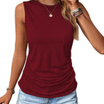 Nadorine Ruched Tank Tops Dressy Casual Shirts