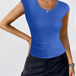 Zeagoo Womens Tank Tops Ribbed Knit Crew Neck Shirts