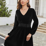 Nadorine Women's Elegant Velvet Dress Winter Dress (DE Only)