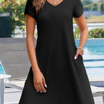Zeagoo Womens Summer A-Line Flowy Dress with Pockets