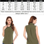 Nadorine Sleeveless Blouses Casual Button Down Shirts