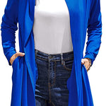 Hooded Long Cardigans Maxi Cardigan with Hood Open Front Lightweight Duster Coat with Pocket - Nadorine (Us Only)
