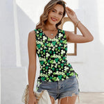 Nadorine Tank Tops V Neck Casual Side Ruched Drawstring Shirts