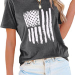 Nadorine Flag Shirts Short Sleeve Patriotic Shirt 4th of July Tee
