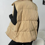 Nadorine Women Puffer Vest Winter Warm Zip Up Padded Outerwear