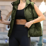 Nadorine Women Puffer Vest Winter Warm Zip Up Padded Outerwear