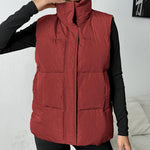 Nadorine Women Puffer Vest Winter Warm Zip Up Padded Outerwear