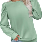 Nadorine Tunic Tops for Women Casual Crew Neck Pullover