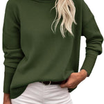 Nadorine Pullover Women's Turtleneck Elegant Long Sleeve Jumper