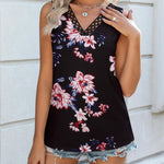 Nadorine Women V Neck Lace Tank Tops