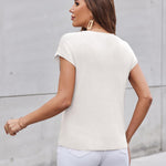 Nadorine Sleeveless Cape Sleeve Knit Ribbed Tank Tops