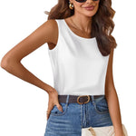 Nadorine Satin Top Women's Elegant Silk Top Basic Blouse (DE Only)