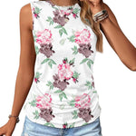 Nadorine Ruched Tank Tops Dressy Casual Shirts