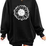 Nadorine  Oversized Sweatshirts Graphic Print Tops