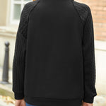 Zeagoo Women's Sweatshrits Quarter Zip Pullover Casual Cable Outfits