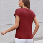 Nadorine Sleeveless Cape Sleeve Knit Ribbed Tank Tops