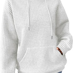 Nadorine Hoodie Oversize Hoodie Casual Waffle Pullover (DE Only)