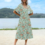 Nadorine Summer Dresses Midi Tiered Casual Dress