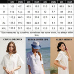 Nadorine Women's Linen Dresses Knee-Length Casual Beach Dress (DE Only)