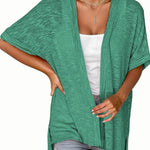 Nadorine 3/4 Sleeve Cardigans Open Front Beach Coverup