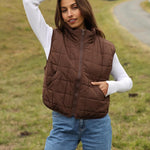 Zeagoo Womens Puffer Vest Ladies Sleeveless Zip Up Outerwear