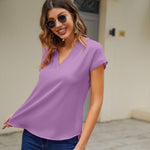 Nadorine Women's Blouses Elegant Chiffon T-Shirt (DE Only)