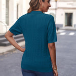 Nadorine Women Short Sleeve Sweater Pullover Polo Tops