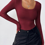 Nadorine Women's Long Sleeve Scoop Neck Shirts