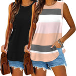 Nadorine 2 Pack Tank Tops Sleeveless Basic Shirts