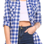 Nadorine Checked Shirt Women's Long Sleeve Costume Blouse (DE Only)