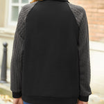 Zeagoo Women's Sweatshrits Quarter Zip Pullover Casual Cable Outfits