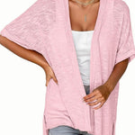 Nadorine 3/4 Sleeve Cardigans Open Front Beach Coverup