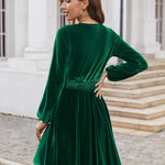 Nadorine Women's Elegant Velvet Dress Winter Dress (DE Only)