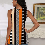 Nadorine Tank Tops Square Neck Loose Fit Side Split Flowy Shirts