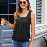 Nadorine  Tank Tops Square Neck Loose Fit Going Out Tops