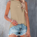 Nadorine 2 Pack Casual Crewneck Sleeveless T Shirts