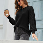 Nadorine Women's Elegant Knitted Jumper Crew Neck Sweater (DE Only)