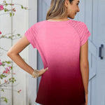 Nadorine Short Sleeve Shirts Loose Fit V Neck T Shirts