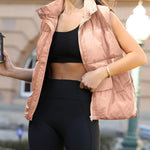 Nadorine Women Puffer Vest Winter Warm Zip Up Padded Outerwear