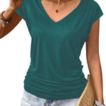 Nadorine Tank Top Women's Elegant Pleated Tops (DE Only)