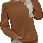 Nadorine Tunic Tops for Women Casual Crew Neck Pullover