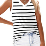 Nadorine V Neck Loose Fit Tank Tops Casual Basic