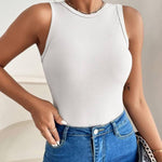 Nadorine 2 Pack Tank Tops Sleeveless Ribbed Shirts