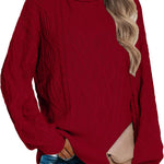 Zeagoo Women's Turtleneck Pullover Elegant Knitted Jumper (DE Only)