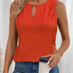 Nadorine Sleeveless Summer Casual Basic Shirts