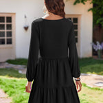 Nadorine Women's Long-Sleeve V-Neck Winter Dress (DE Only)