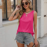 Nadorine Tank Tops Loose Fit Basic Shirts